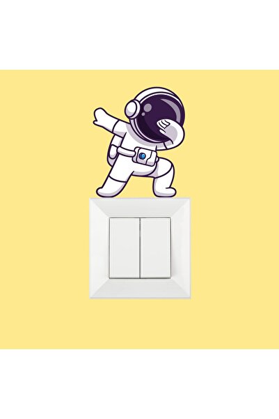 Etiketçi Paşa Astronaut vizuelna nalepnica za utičnicu - dekoracija okvira ur...