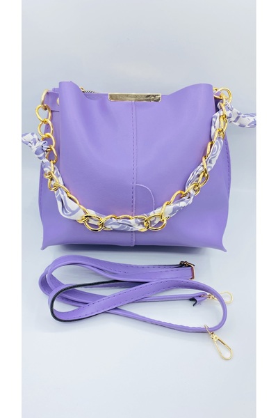 MUSCO Women's Scarf Chain Crossbody Soft Faux Leather Women's Bag