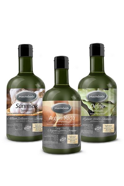 Mecitefendi Mecitefenden 3 Piece Shampoo Set - Garlic, Argan and Laurel