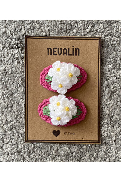 Nevdusha Design Flower Detailed Hand Knitted Snap Buckle