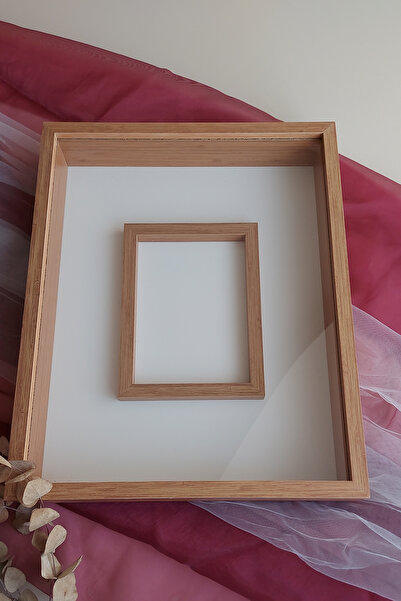 Verda Çerçeve 40x50 Cm Bamboo Rose Memory Frame!LED-Free Frame with Photo Section!Rose Memory Frame