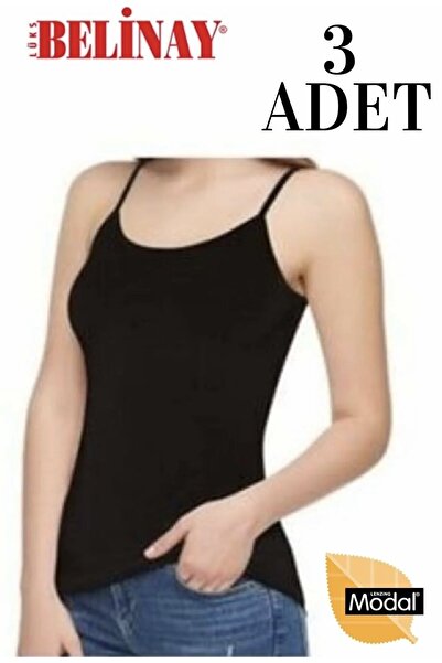 Belinay Women's 3-Pack White String Strap Modal Soft Fabric Quality Tank Top