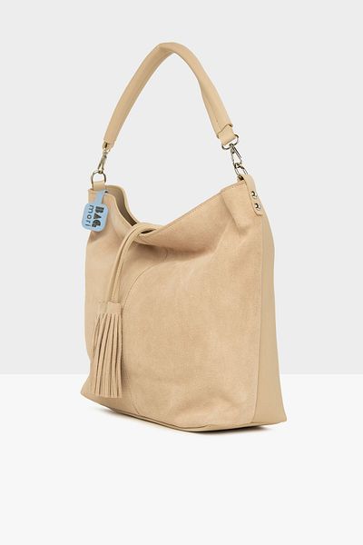 Bagmori Mink Women's Genuine Leather Tasseled Large Tote Bag M000008146
