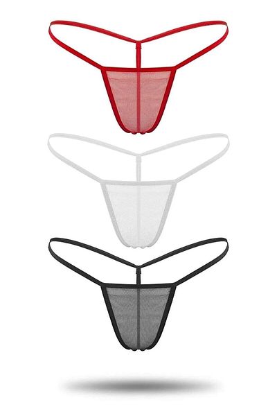DOSESA Women's String Thong Panties - Pack of 3