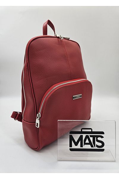 DSN Faux Leather Women's Backpack 6180 Red