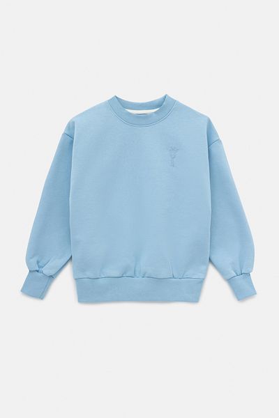Hally & Son Girl's Blue Sweatshirt 100% Cotton