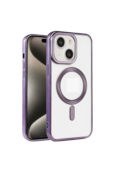 UnDePlus Apple iPhone 15 Kılıf Pütür Dizayn Magsafe Şeffaf KRNS Case