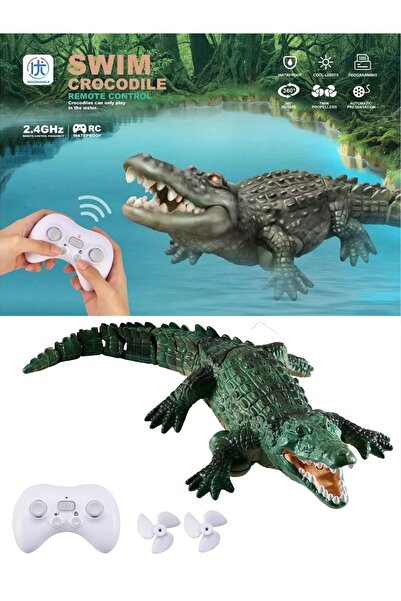 welcomein Uzaktan Kumandalı Full Fonksiyon 2.4G Şarjlı Yüzen Timsah
