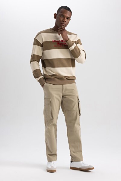 DeFacto Κανονικό παντελόνι μέσης με φαρδύ πόδι και τσέπες Cargo - A6801ax23au