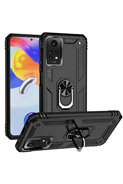 Rivor Xiaomi Redmi Note 12S Uyumlu Kılıf Military Armour Yüzüklü Standlı Koru...