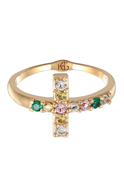 HAZE & GLORY Ring Hg - Ring Damen aus 375 Gelbgold, Schmuck Damen, Goldring, mit Saphir, Em