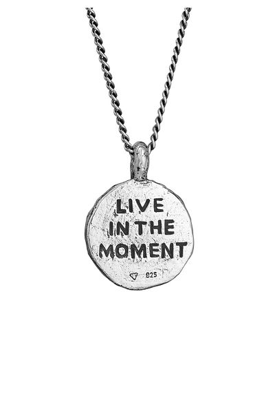HAZE & GLORY Halskette Coin Anhänger - Here and Now 925 Silber