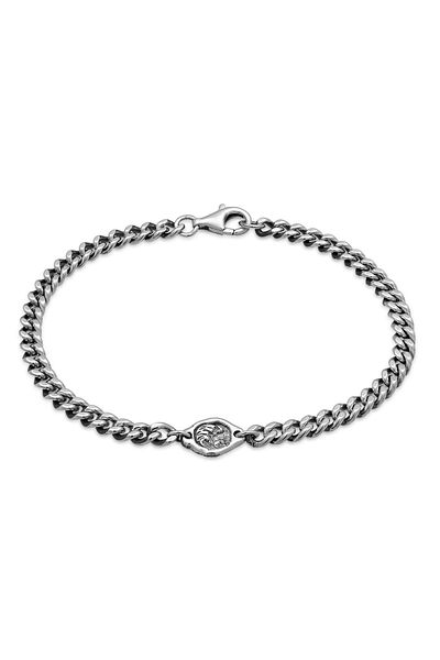 HAZE & GLORY Armband Ride the tide - Panzerkette 925 Silber oxidiert