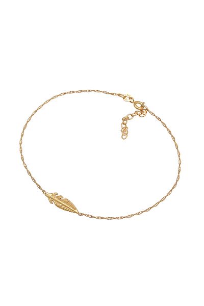 ELLI Fußschmuck Feder Festivali Boho 925 Silber