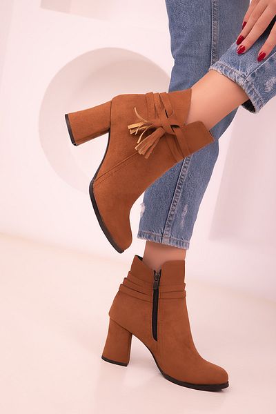 SOHO Tan Suede Women's Boots & Booties 13776