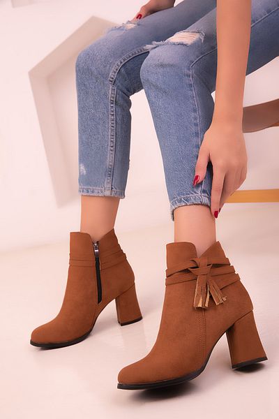 SOHO Tan Suede Women's Boots & Booties 13776