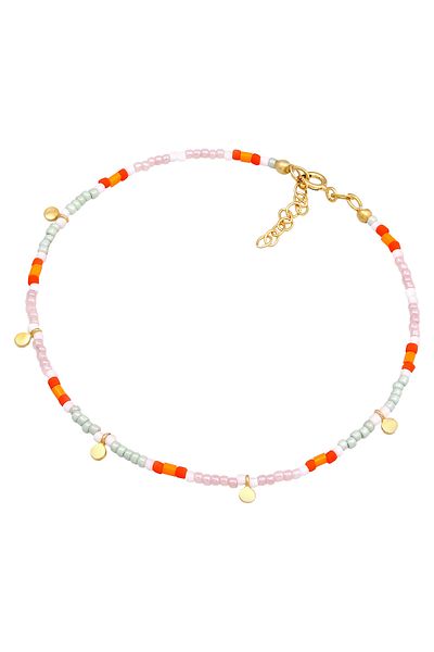 ELLI Fußschmuck Plättchen Glas Boncuk Bunt 925 Gümüş