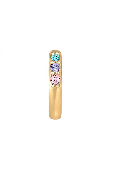 ELLI Ohrringe Single Earcuff Kristalle 925 Silber