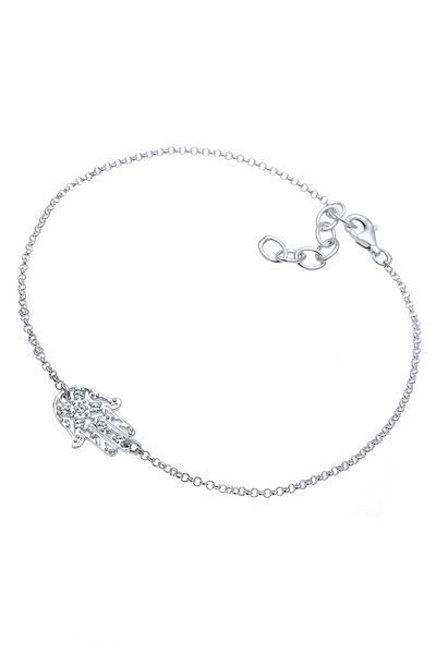 ELLI Fußschmuck Sembol El der Fatima Kristalle 925 Silber