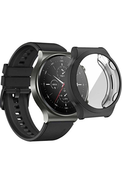 Fibaks Huawei Watch Gt2 Pro Uyumlu Parlak Silikon Kasa ve Ekran Koruyucu 360 Koruma
