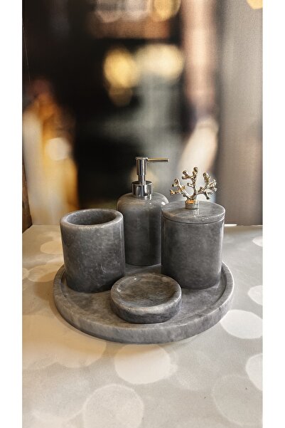MOMENTO Mermer Banyo Seti 5’li-Momento Design