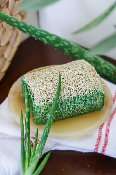 kozmokalite Doğal Kabak Lifli Aloe Vera Sabunu