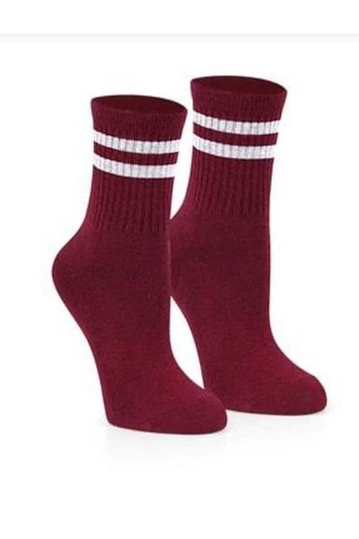Gezen Çorap Πετσέτα Σόλα Claret Red ριγέ Sports Tennis College Αρωματικές κάλτσες περπατήματος Πακέτο 10