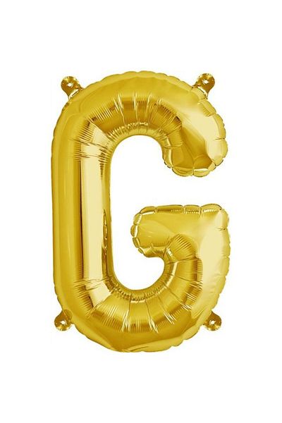 partideyince Gold Colored Letter g Foil Balloon