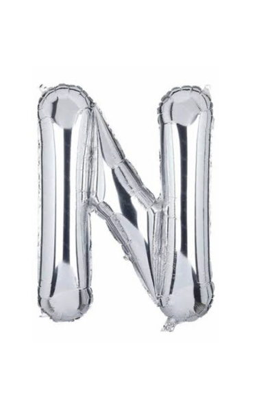 partideyince بالون فويل حرف N فضي