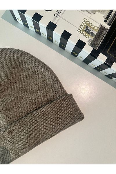 QUOS SOLID COLOR UNISEX BEANIE BEIGE