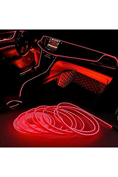 Tiger Marketing Araç Içi Kırmızı Torpido Ledi - Ip Neon Led - 5 Metre Otelfne...