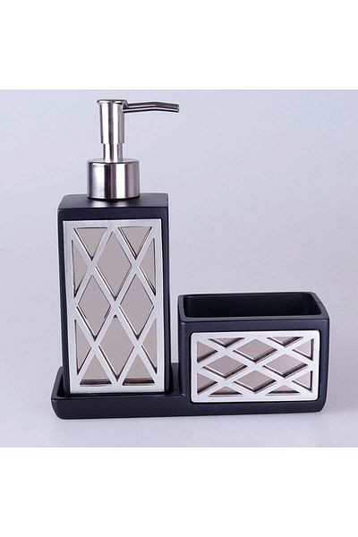 Selim Диспенсър за течен сапун Felica Kitchen, черен, сребрист