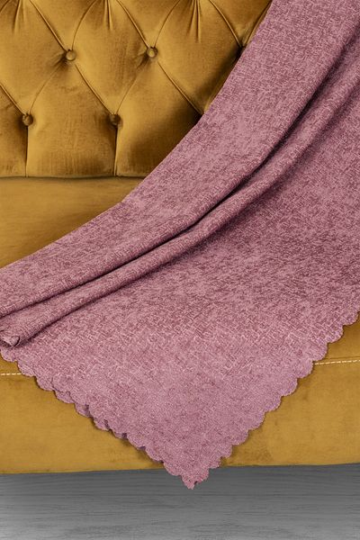 VELERDE HOME Κάλυμμα καναπέ Jacquard Chenille Αντιολισθητικό Σάλι Standard Πλάτος 175cm X Μήκος 215cm Ανοιχτό ροζ