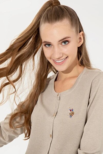 U.S. Polo Assn. Kadın Taş Triko Hırka