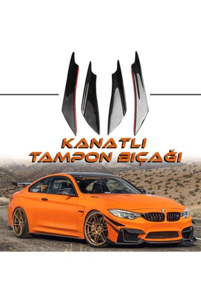 Oto Çizgi Her Araca Uyumlu Ithal Karbon 4'lü Kanatlı Tampon Bıçağı Seti