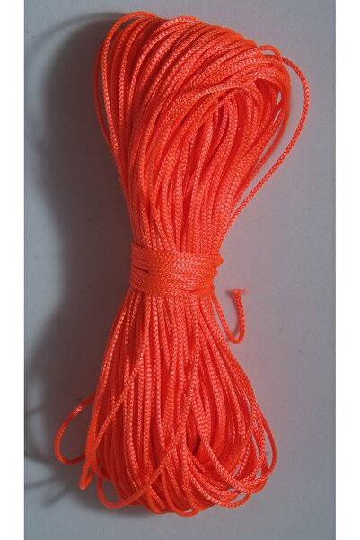 Eskişehir hobi sanat 25 de metri șnur de parașută portocaliu neon - set de br...