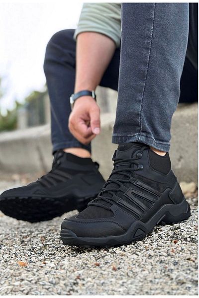 Azim Shoes Black Trekking Boots Orthopedic