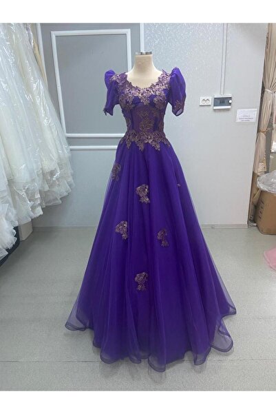 EKY GÖR SEV WEDDING DRESS BALON KOLLU KINA-NİŞAN ELBİSESİ