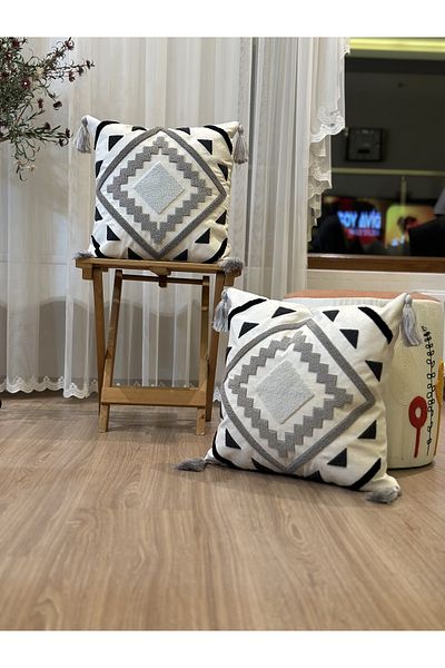BUGİ HOME COLLECTİON PACHET DE 2 PUNCH BRODAT PUNCH GEOMETRIC BRODAT TEACĂ KIRLENT