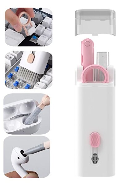 Toptanhane Çok Fonksiyonlu 7 Parça Airpods Klavye Ekran Kulaklık Temizleme Kiti
