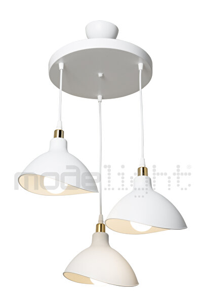 Modelight ESTA 3LÜ AVİZE BEYAZ SALON-OTURMA ODASI-ÇOCUK ODASI-YEMEK-YATAK ODASI--ANTRE-MUTFAK