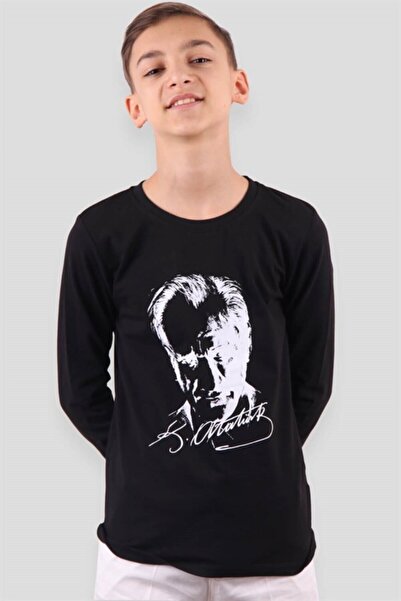 Dragora Ataturk Printed Long Sleeve 23 April 19 May 30 August 10 November Super Quality Children's T-shirt