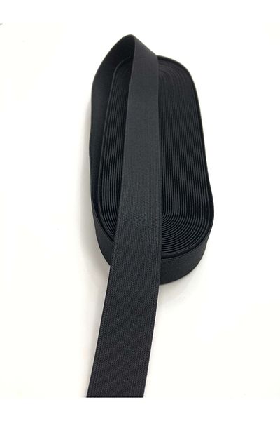 mrtbilisim 25 m Wide Black Waist Rubber - Frost Leg Latex Product 2.5 cm