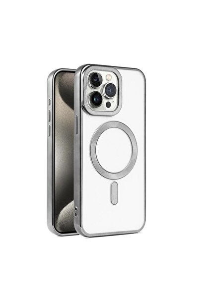 iPhone 15 Pro Max Compatible Case Lumpy Design Magsafe Clear KRNS Case Dark Grey