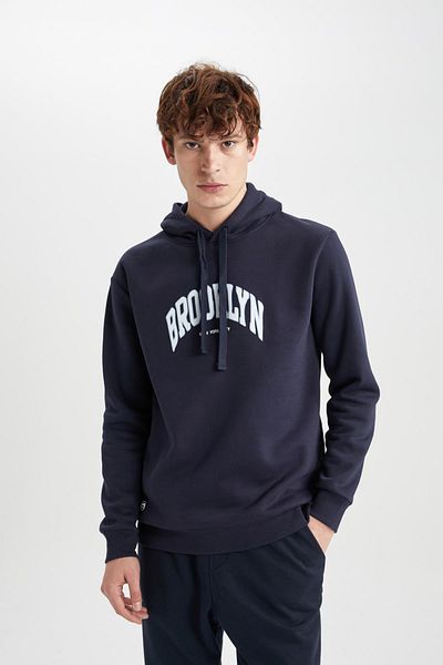 DeFacto Regular Fit Hooded Printed Sweatshirt A4785ax23au