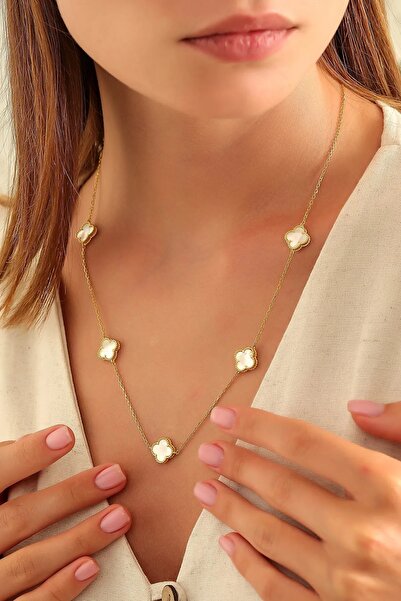 Satış Diyarı 5 أوراق قلادة من الفولاذ