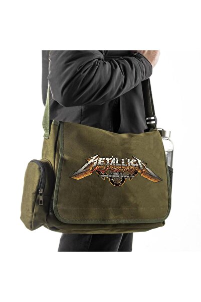 Toum Mayedo Metallica Asia Tour з принтом, унісекс, зелена сумка поштаря