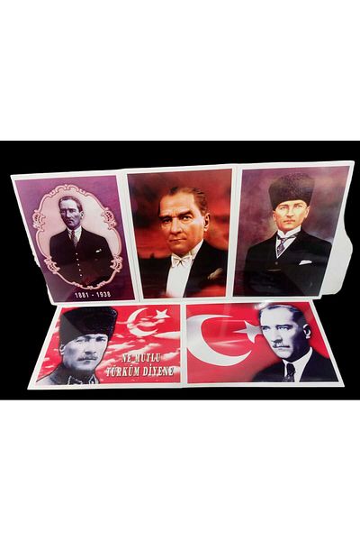 sevgi kırtasiye Σετ καρτ ποστάλ Ataturk Σετ 5 τεμ