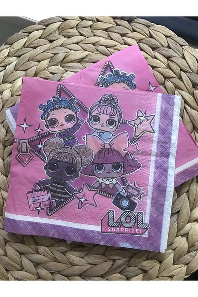 Deniz Party Store Lol Doll Themed Paper Napkin 33x33 Cm 20 Pieces