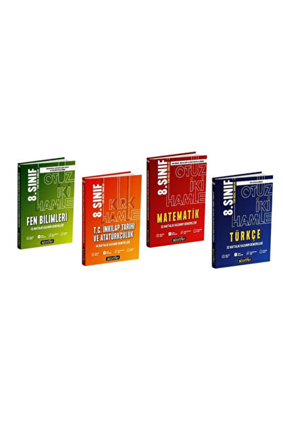 Startfen Yayınları 8. Sınıf T.C. İnkılap+Matematik+Türkçe + Fen 40 Hamle Haftalık Kazanım Denemeleri